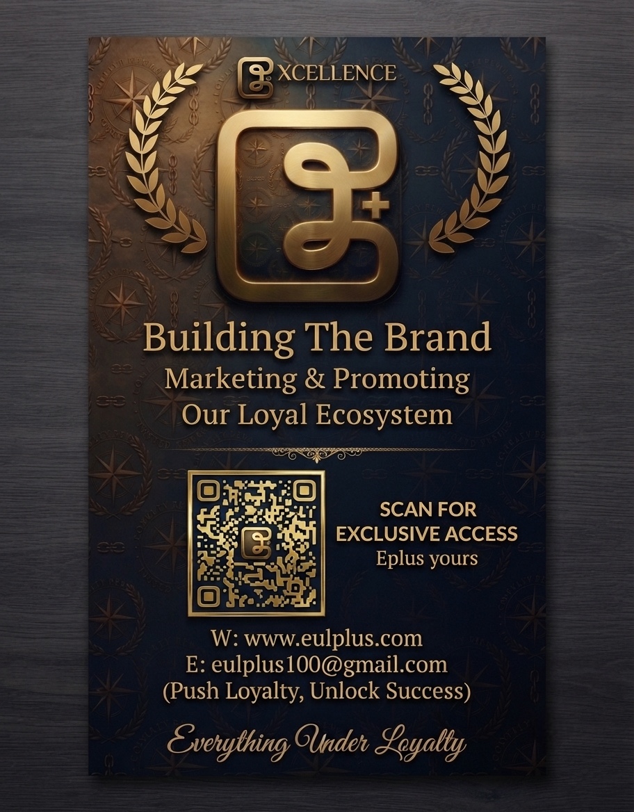 Eplus Yours promotional flyer in navy blue and gold